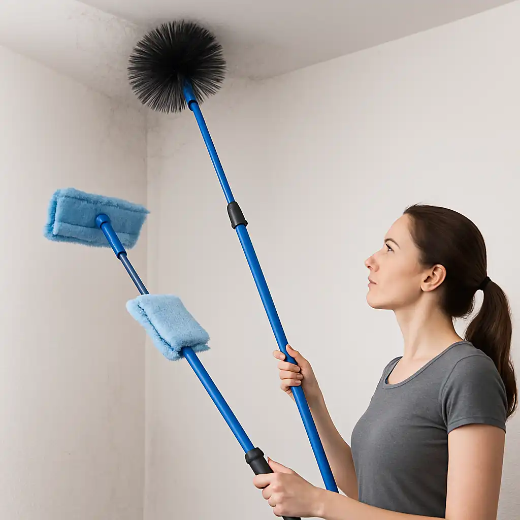 Éliminez les toiles d'araignées et la poussière en hauteur : le guide ultime avec les systèmes TTS