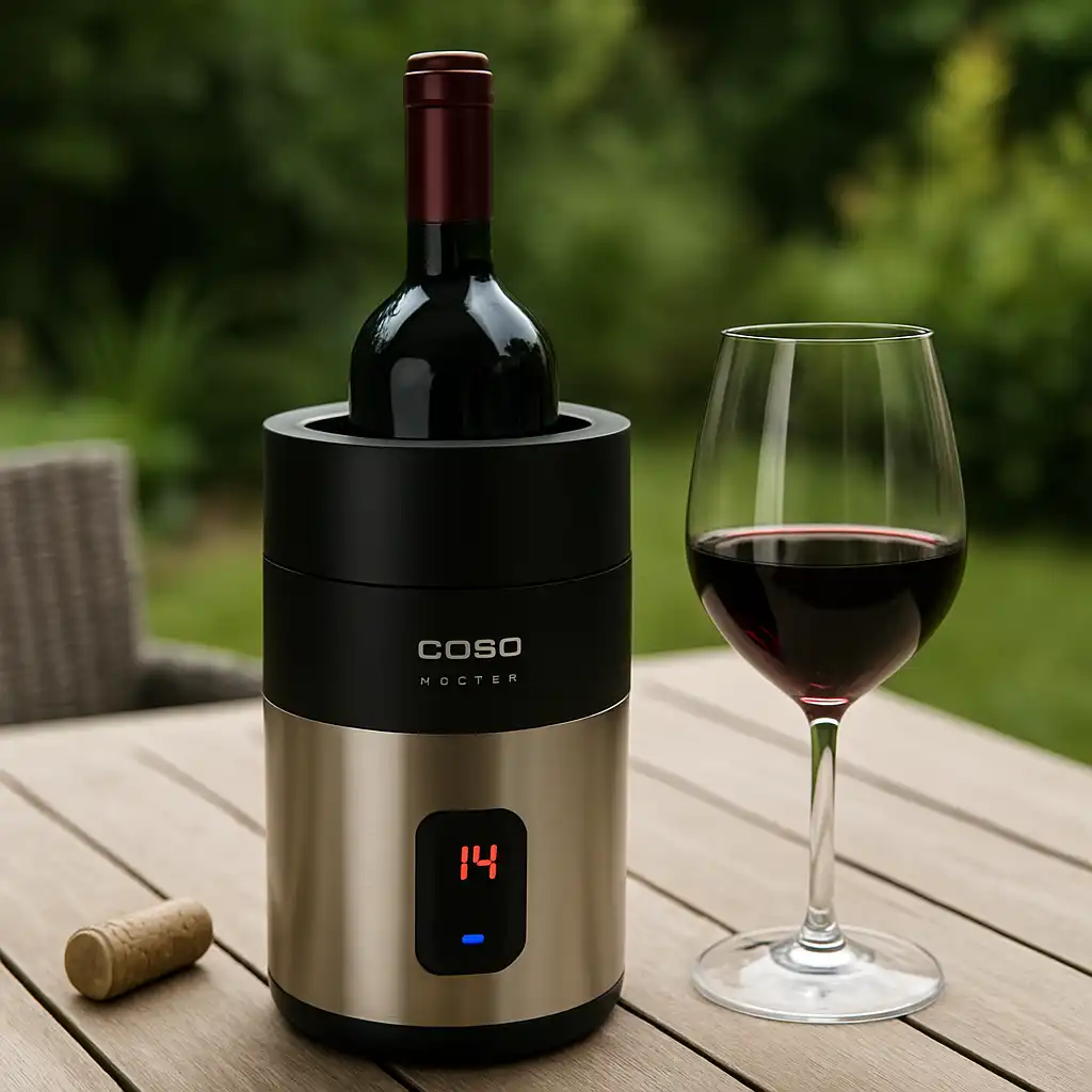 Vino alla Temperatura Perfetta, Ovunque: Guida al Raffreddatore Senza Fili CASO Design WineCase Deluxe