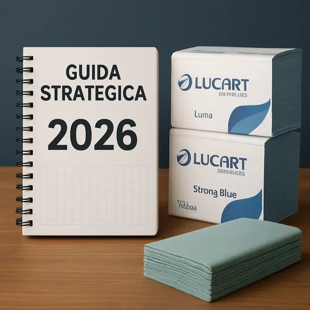 Guida Strategica 2026: Ottimizzare l'Igiene Aziendale con Asciugamani di Carta Piegati a V Lucart Luna e Strong Blue