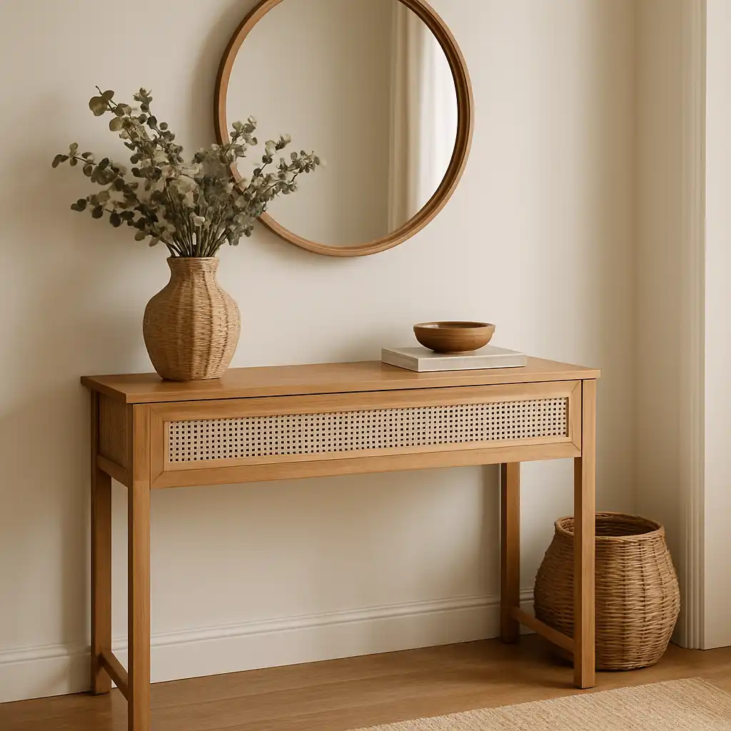 Guida Definitiva alle Consolle 2026: Come Trasformare il Tuo Ingresso con Legno e Rattan