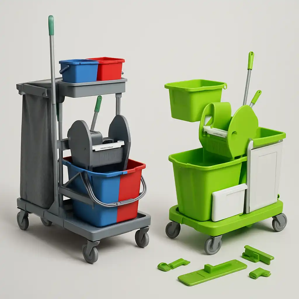 Guida Definitiva 2026 alla Manutenzione e Personalizzazione dei Carrelli Pulizie Professionali: Telai, Accessori e Soluzioni TTS Nick e Green
