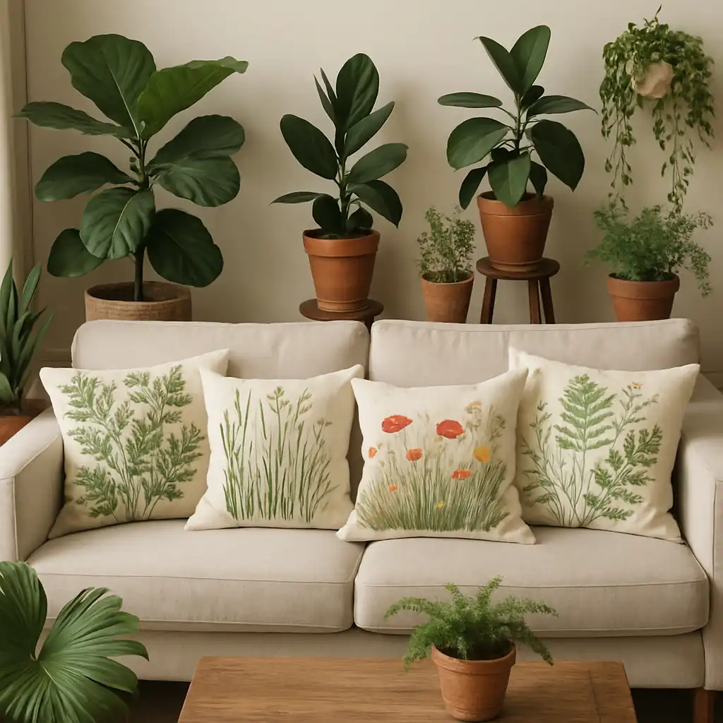 Guida all'Arredo Botanico 2026: Come Trasformare il Living con i Cuscini Pratum in Canvas di Cotone
