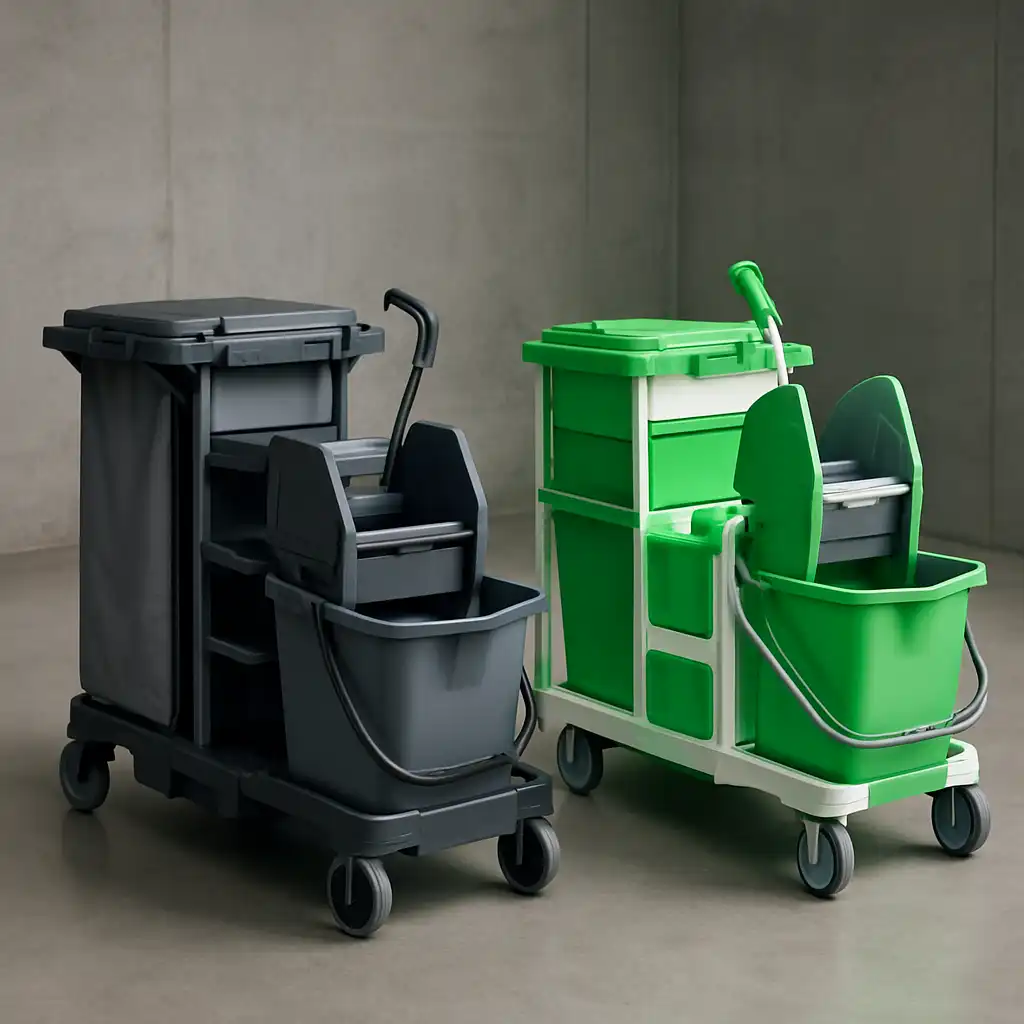 Guida Definitiva ai Carrelli Professionali 2026: Scegliere l'Efficienza tra Nick Grigio e Linea Green per una Pulizia Industriale Impeccabile