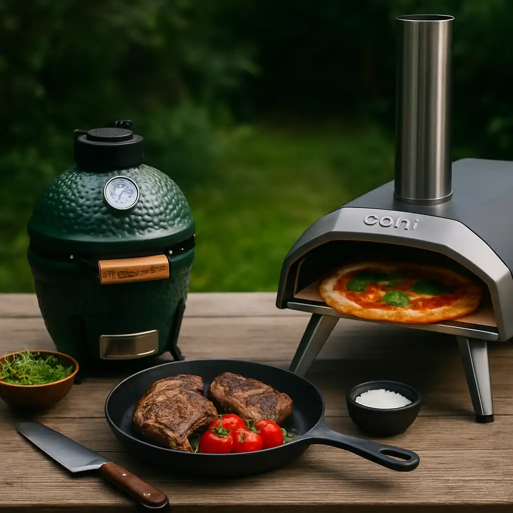 Guida Definitiva Outdoor Cooking 2026: Big Green Egg Mini, Ooni Karu e Segreti Professionali