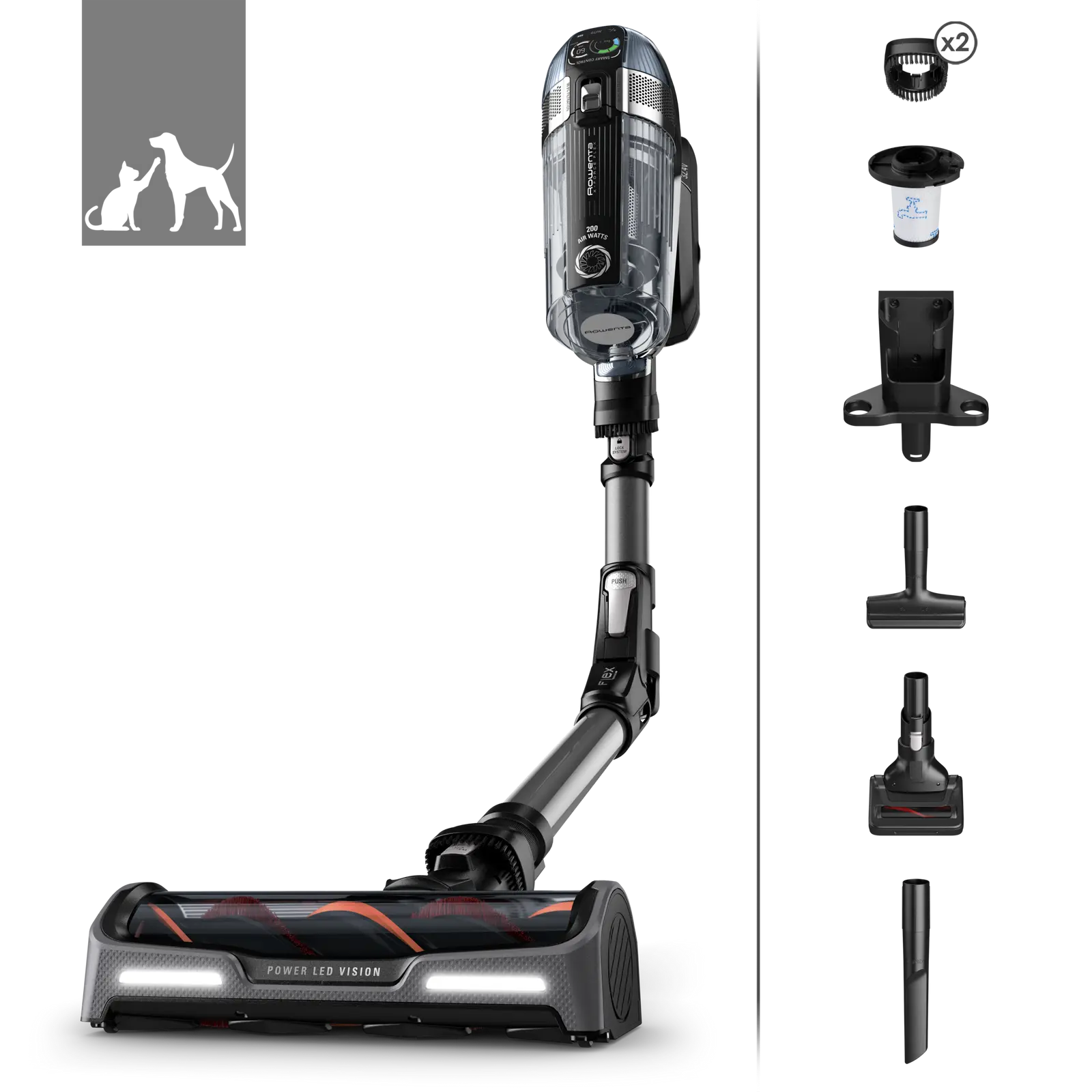 Pièces détachées et accessoires Balai électrique Rowenta X-Force 14.60 Animal Care - RH99A9WO