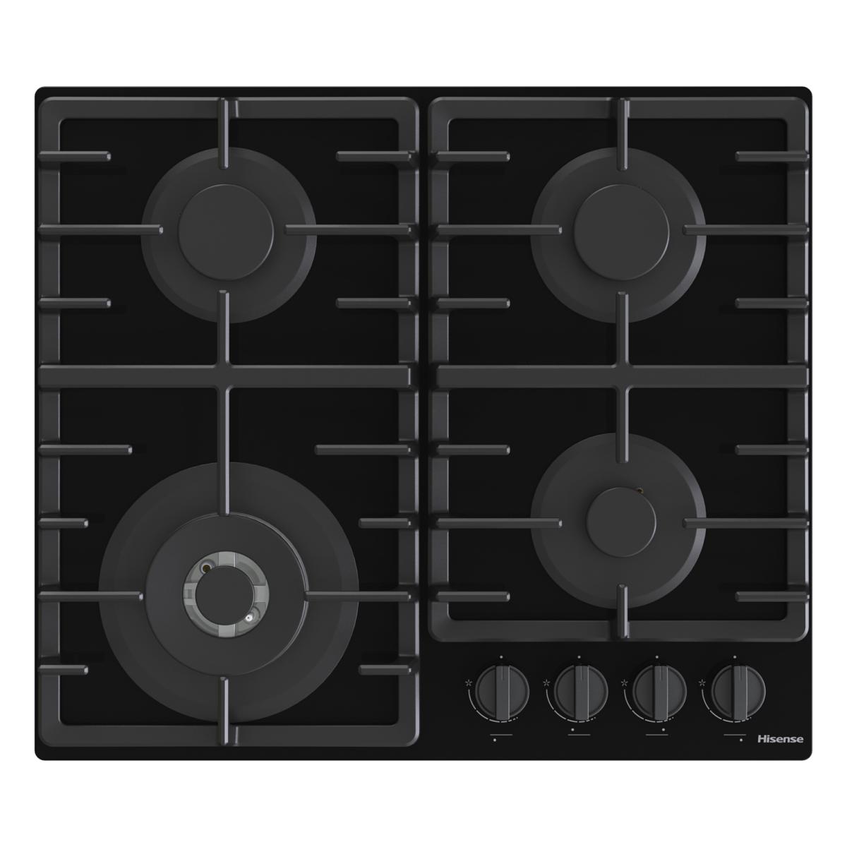 HISENSE PIANO COTTURA INCASSO GAS 4 ZONE 60CM NERO GG663BHF