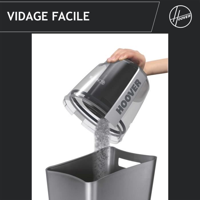 Aspirateur sans sac - HOOVER BR21HM - 700 W - Cassette : 2 L - 78 dBA