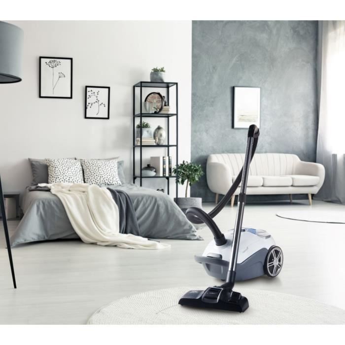 DOMO DO7291S - Aspirateur poubelle 3 L - 700 W - 68 dB - Puissance d'aspiration réglable - Brosse à sol Deep Clean