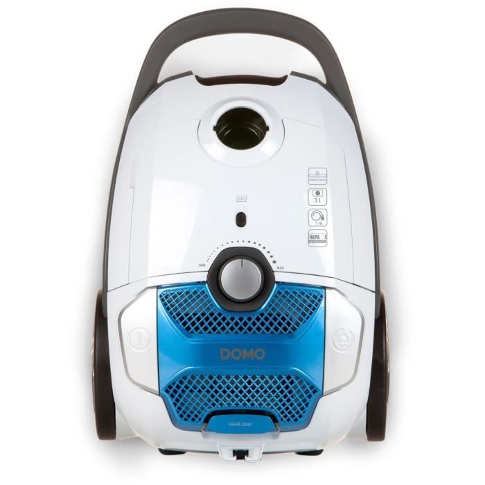 DOMO DO7291S - Aspirateur poubelle 3 L - 700 W - 68 dB - Puissance d'aspiration réglable - Brosse à sol Deep Clean