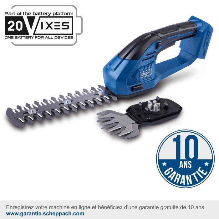 Ciseau à gazon sans fil SCHEPPACH C-HTGS200-X - 20V IXES - sans batterie ni chargeur