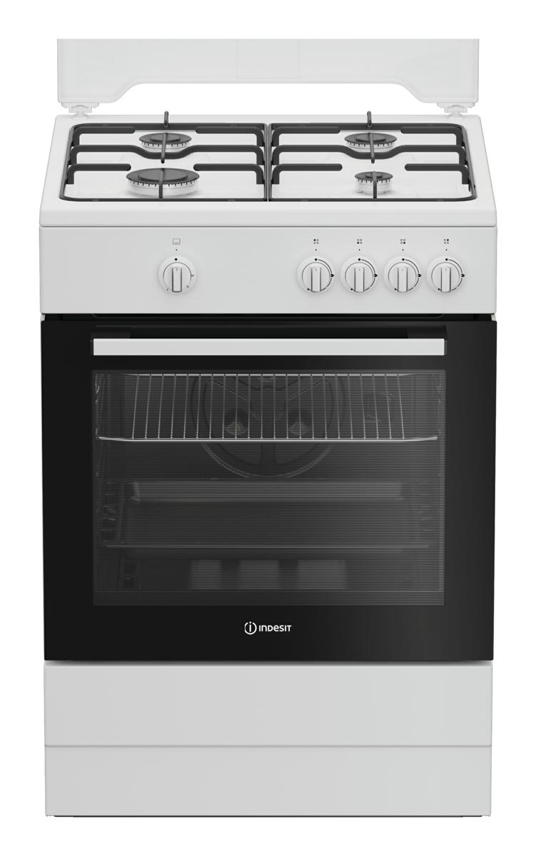 CUISINIÈRE À GAZ INDESIT 4 BRUCK. FOUR À GAZ BLANC 64LT 60x60 I6GGKMW