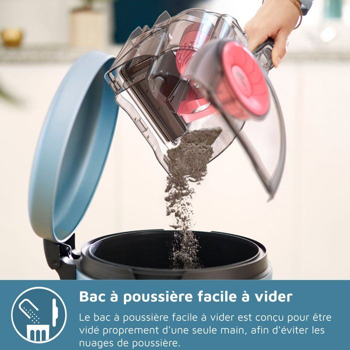 Système de sécurité Philips XB2122/09 série 2000, 850 W, PoweryClone 4, 77 dB, blanc et bleu