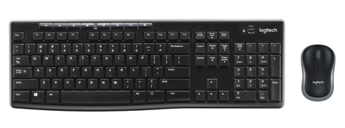 LOGITECH KIT TASTIERA+MOUSE WIRELESS USB NERO MK270 920-004512