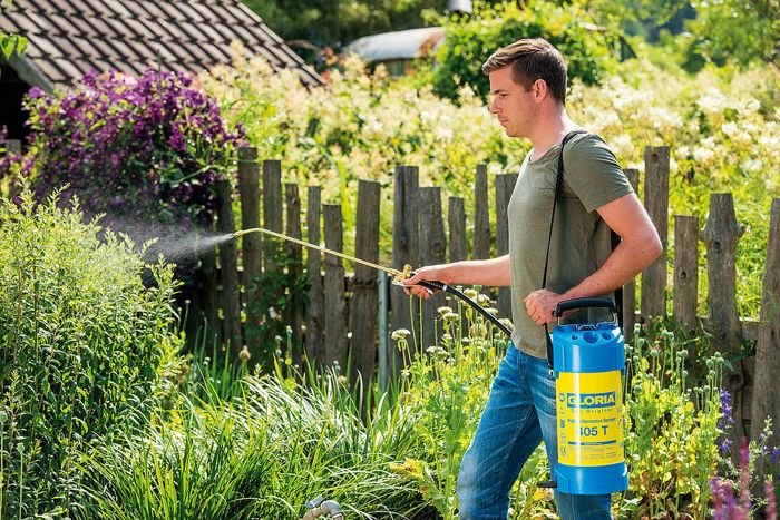 GLORIA - 405 T - Atomiseur en acier haute performance de 5 L avec buse et lance en laiton