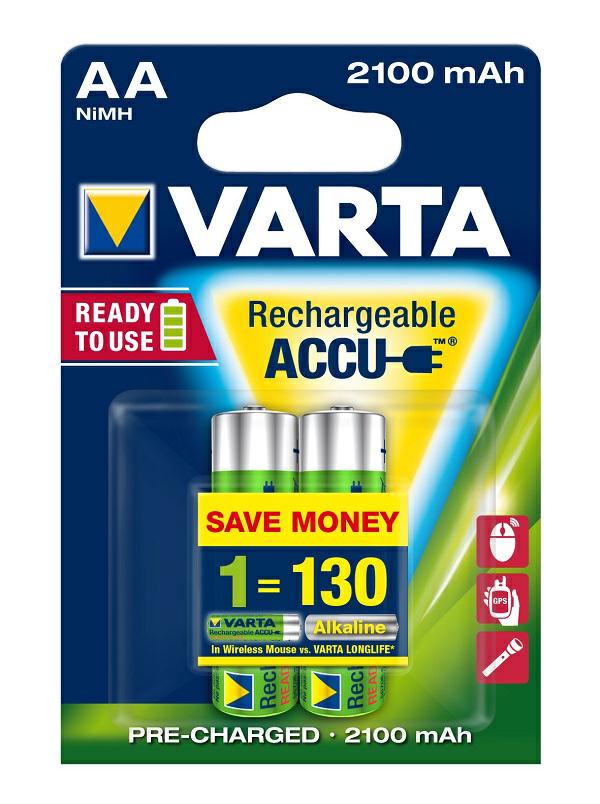 VARTA PILE STILO AA RICARICABILI 2100MAH 2PZ