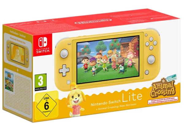 NINTENDO SWITCH CONSOLE LITE GIALLO ANIMAL CROSSING NEW HORIZONS IT
