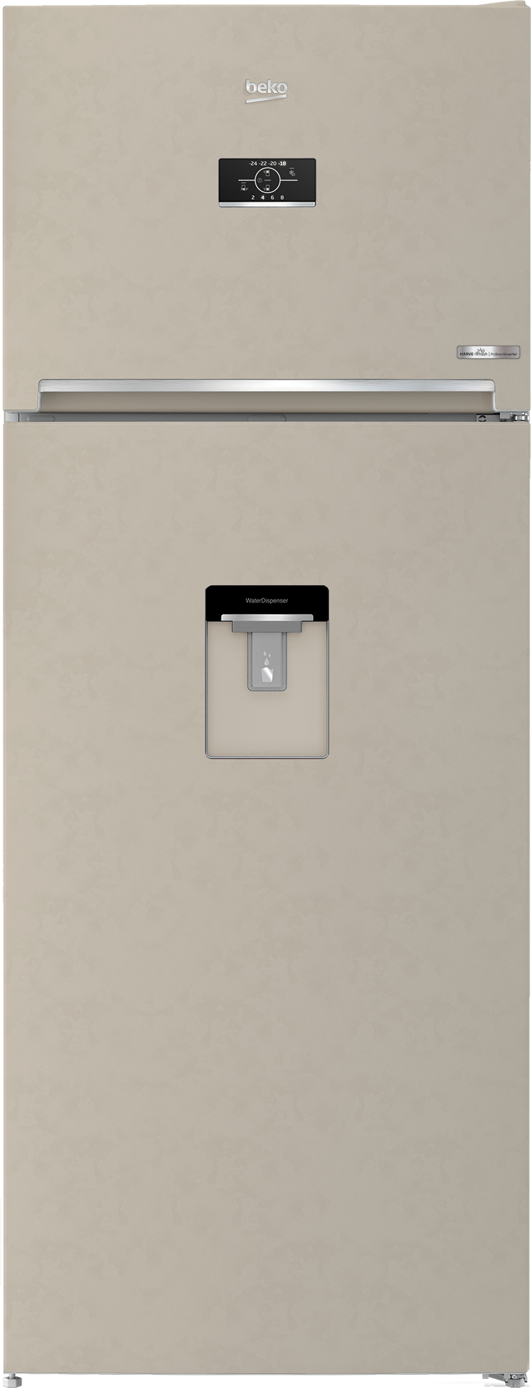 Réfrigérateur à double porte Beko No Frost 455LT 70CM BEIGE RDNE455E40DBN