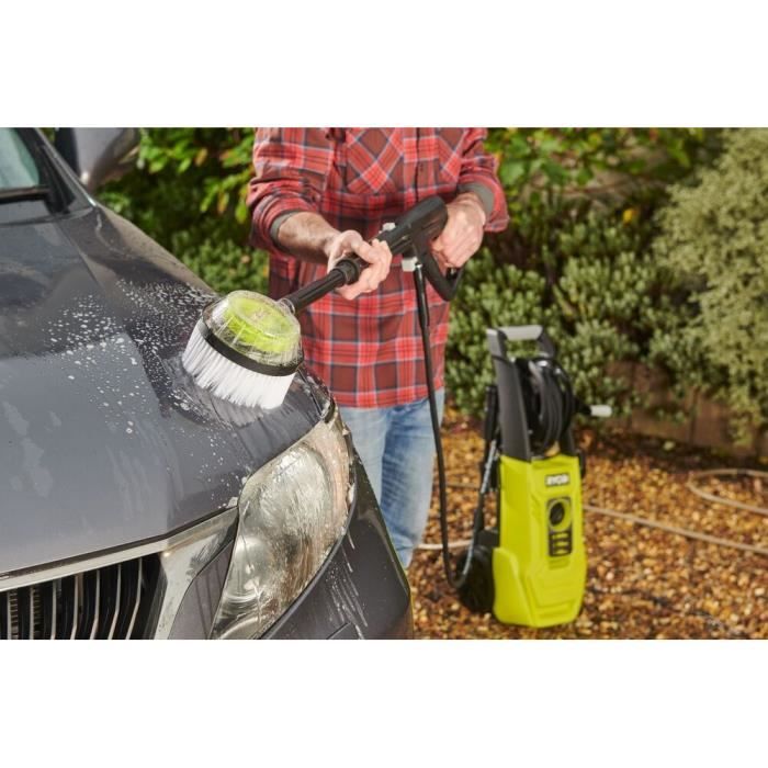 Nettoyeur haute pression 2000 W 150 bar 450 L - 8M flexible, serpentin, réservoir 0,9 L, lances (varieux-turbo), brosse rotative