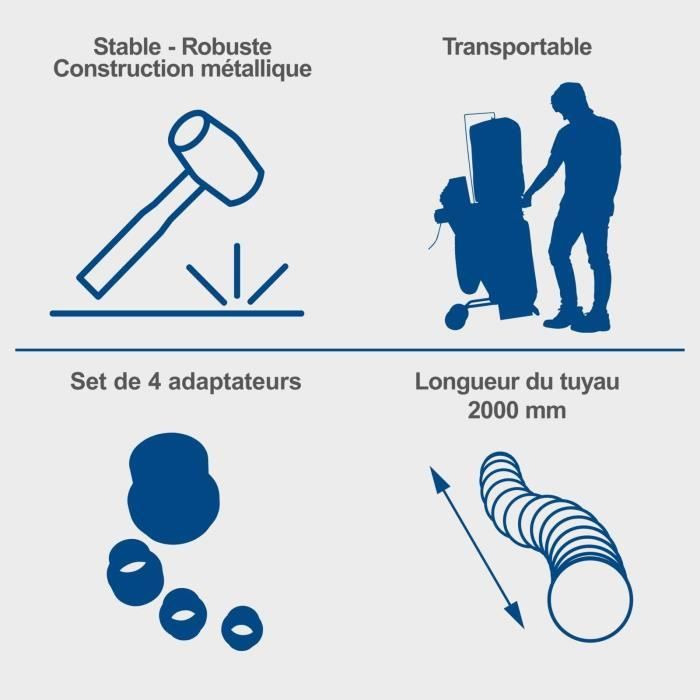 Aspirateur d'atelier 75L - DC500 - Scheppach