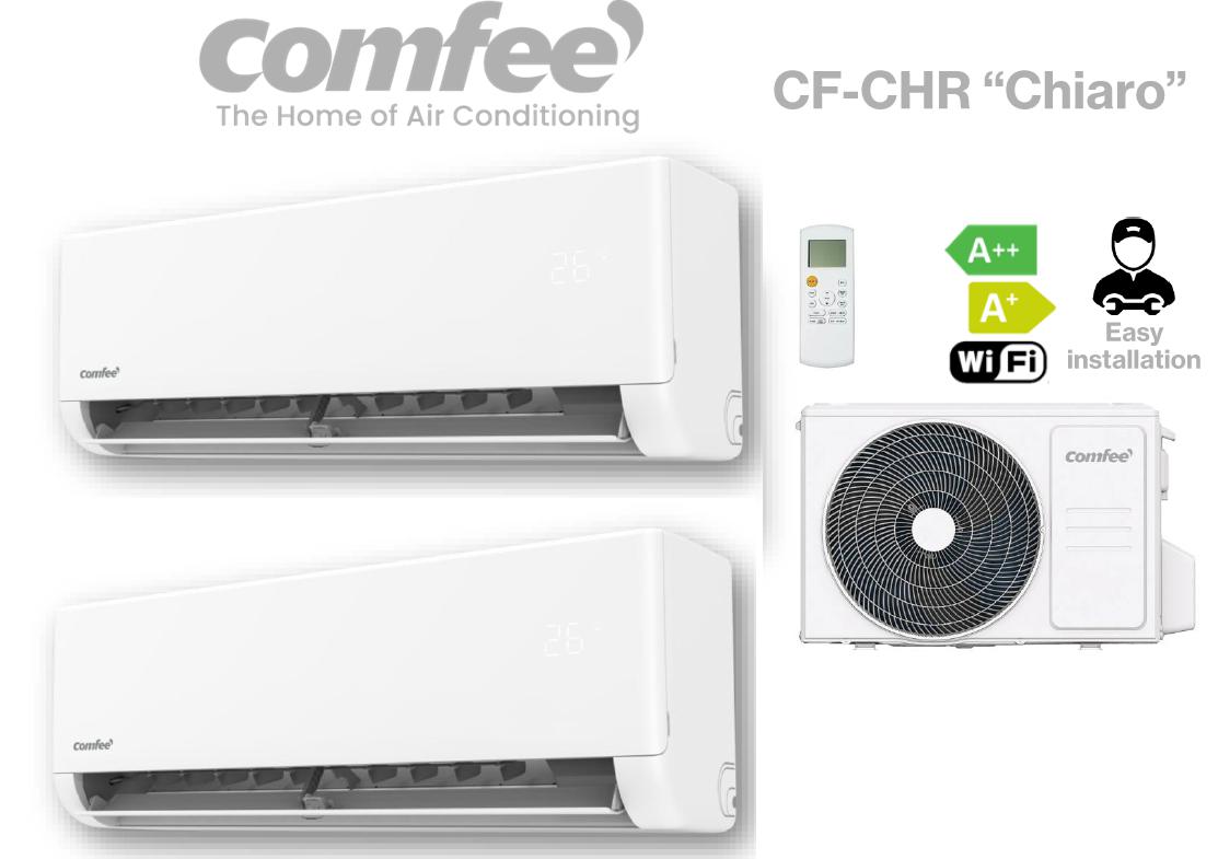 COMFEE' DUAL SPLIT AIR CONDITIONER 9000+12000 WIFI A++/A+ R32 2FB-18K