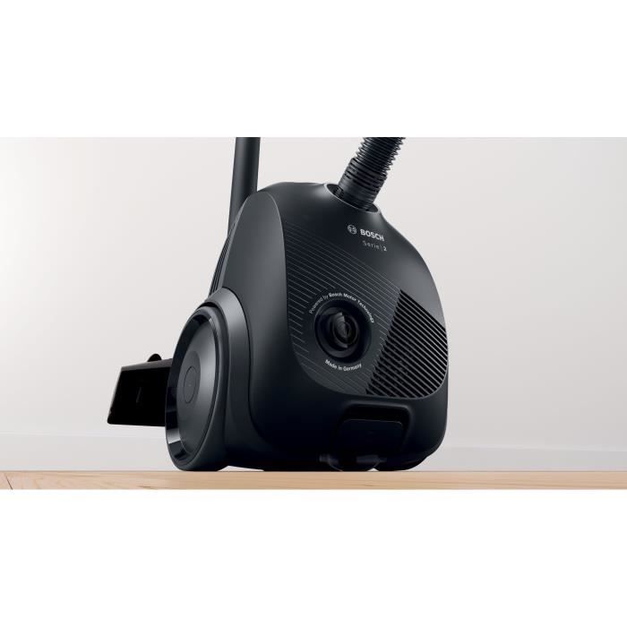 BOSCH GL20S Black - Aspirateur à sac - 600 W - Niveau sonore 80 dB