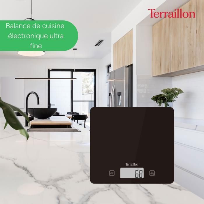 Balance de cuisine TERRAILLON T1040, noire