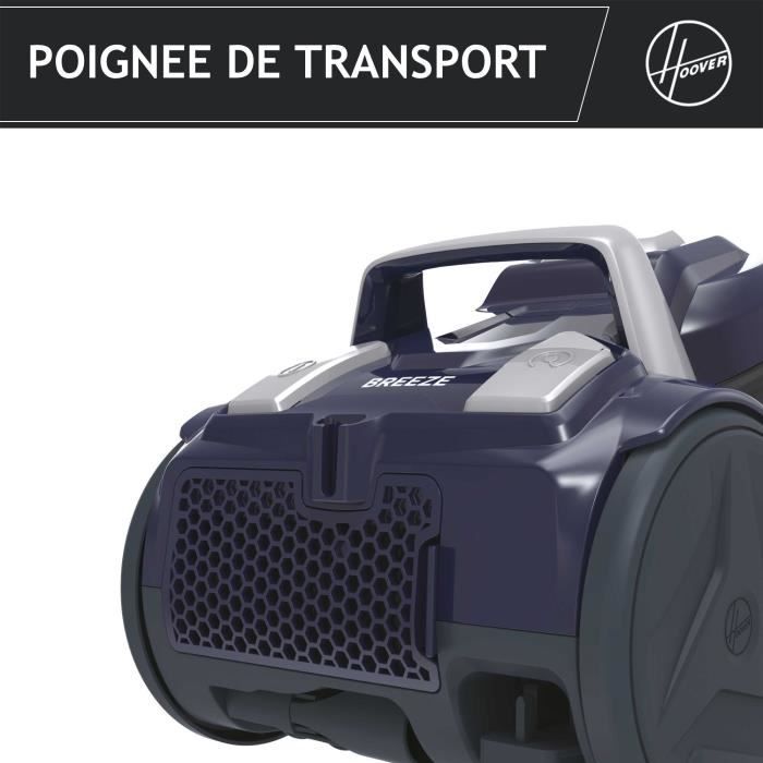 Aspirateur sans sac - HOOVER BR21HM - 700 W - Cassette : 2 L - 78 dBA