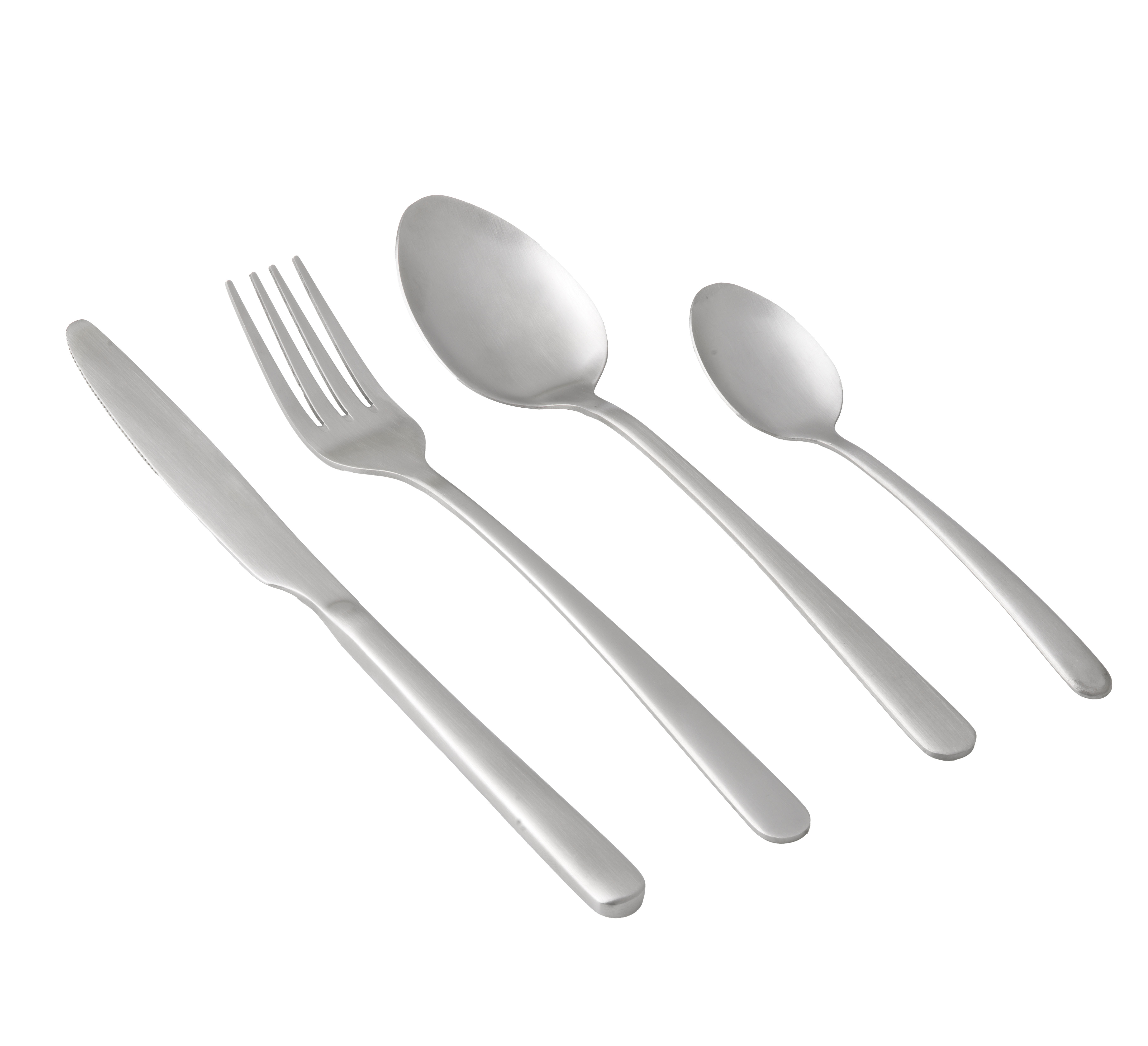 Set de couverts 24 pièces (6 couteaux, 6 fourchettes, 6 cuillères, 6 cuillères) en acier - Gourmet