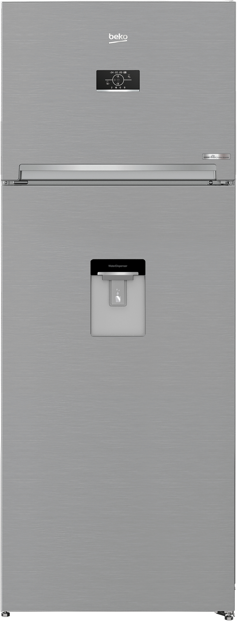 Réfrigérateur à double porte en acier inoxydable Beko TOTAL NOFROST 455LT 70CM RDNE455E40DXBN