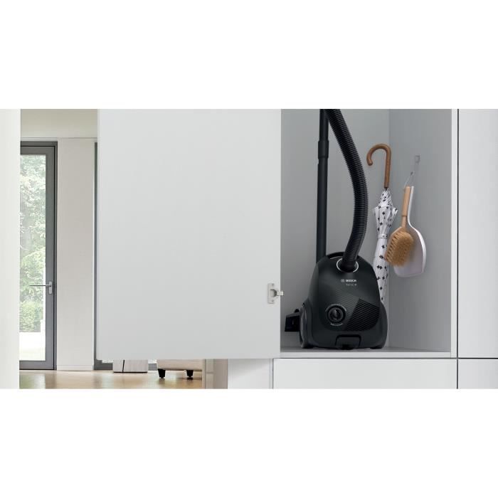 BOSCH GL20S Black - Aspirateur à sac - 600 W - Niveau sonore 80 dB