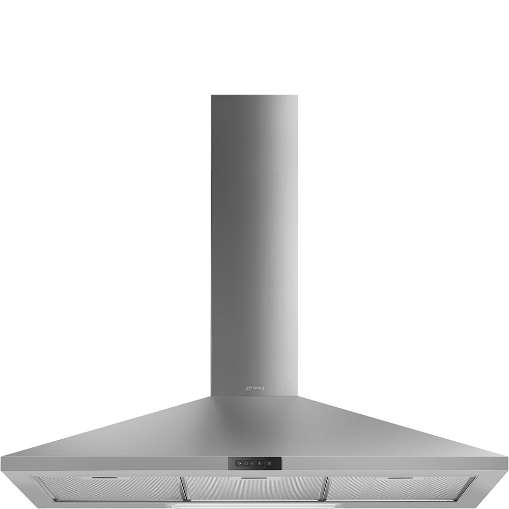 SMEG CAPPA ASPIRANTE A MURO 90CM 180W D INOX LUCE LED KDE900EX