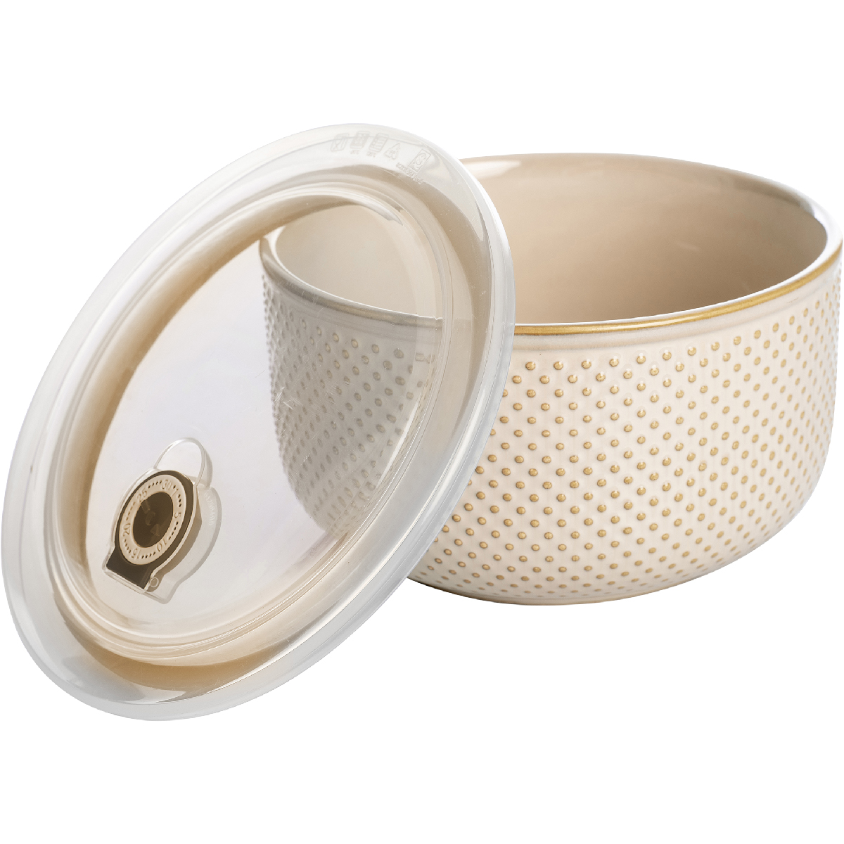 Récipient pour réfrigérateur et micro-ondes avec couvercle hermétique et indicateur de date Ø 18 cm - Caracas