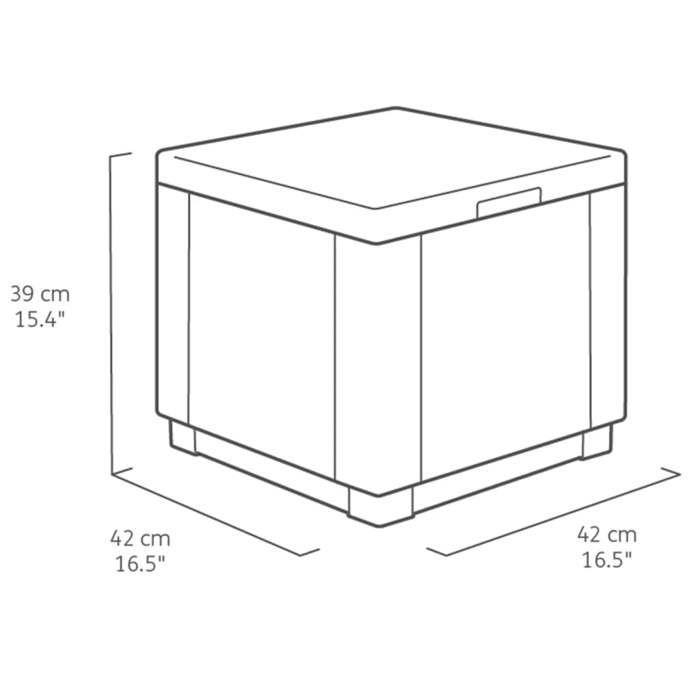 Table ottomane en graphite