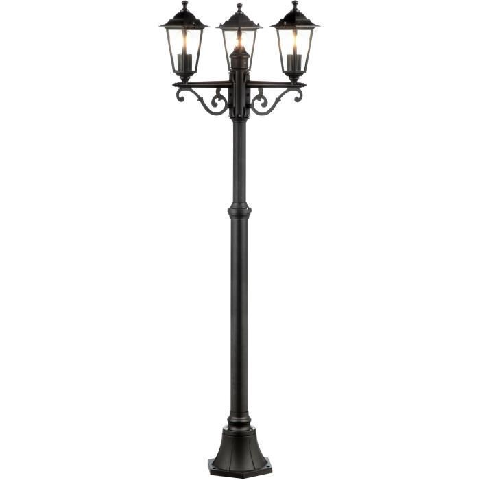 Lampe d'extérieur Carleen 3L, noire, E27 max 60w, ampoule non incluse