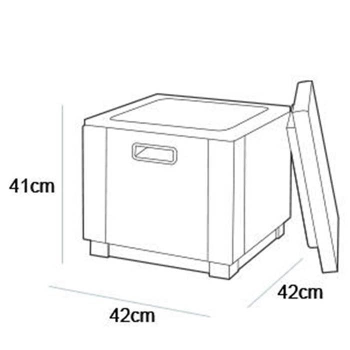 Table basse en résine tressée ALLIBERT - Gris
