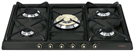 Cuisinière à gaz Smeg à 5 brûleurs 70/75 CM ANTHRACITE SR775AO