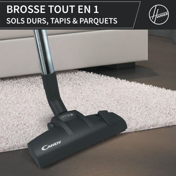 Aspirateur sans sac - CANDY CAF34HM - 800 W - Cassette 2,5 L - 79 dBA - Filtre HEPA 13 lavable