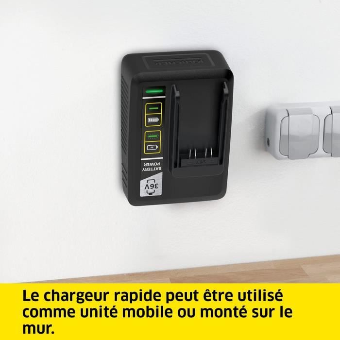 Batterie KARCHER POWER 36V/2,5 Ah avec écran LCD et chargeur rapide
