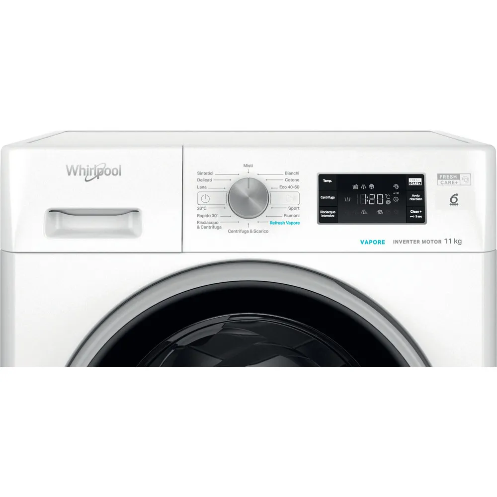 Machine à laver 11 kg Whirlpool 6° SENSO INVER/VAP A 1400GIRI FFB 1148 BSV IT