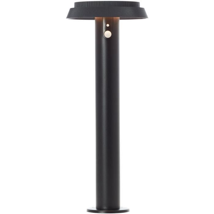 Borne extérieure - BRILLIANT - ALVERO - LED et solaire - Détecteur de mouvement - Métal et plastique - 4 W - Noir
