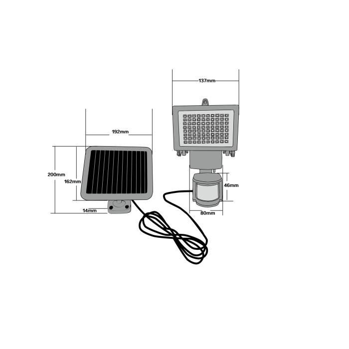 Spot solaire LED 80