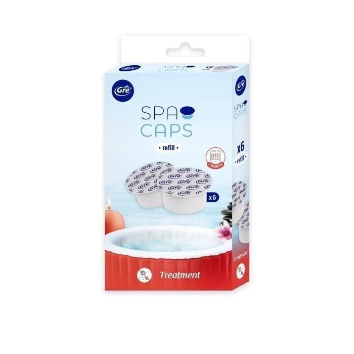Recharges GRE SPA CAPS pour la désinfection des spas gonflables - Sans chlore - 6 capsules