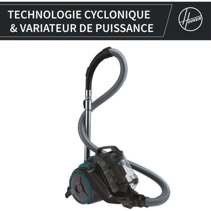 Aspirateur sans sac - CANDY CAF34HM - 800 W - Cassette 2,5 L - 79 dBA - Filtre HEPA 13 lavable