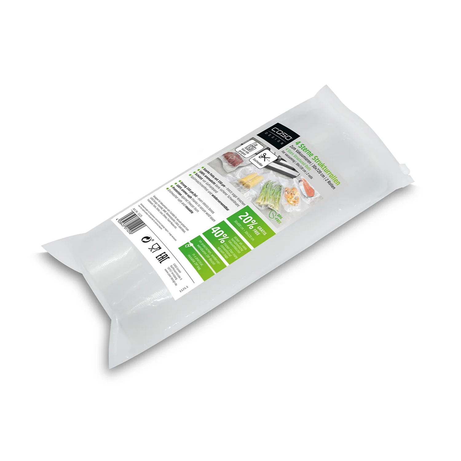 Confezione 2 rotoli per sottovuoto 30 cm goffrati