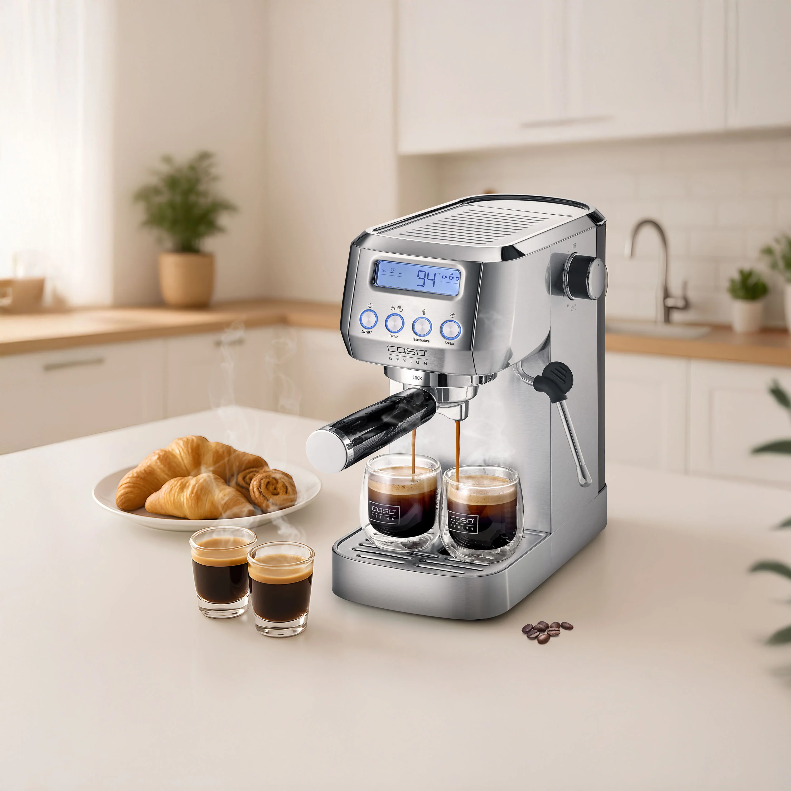 Machine à expresso Caso Design Gourmet Crema Silver