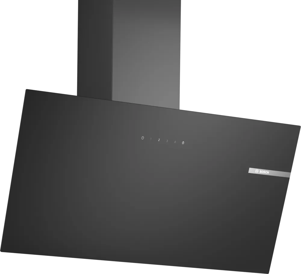 Cappa cucina a mura BoschIN VETRO 80CM 220W LUCE LED NERO DWK85DK60