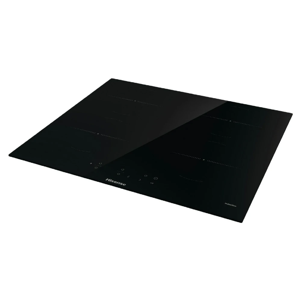Table de cuisson à induction Hisense, 60 cm, 4 zones, noire, HI6401BSCE