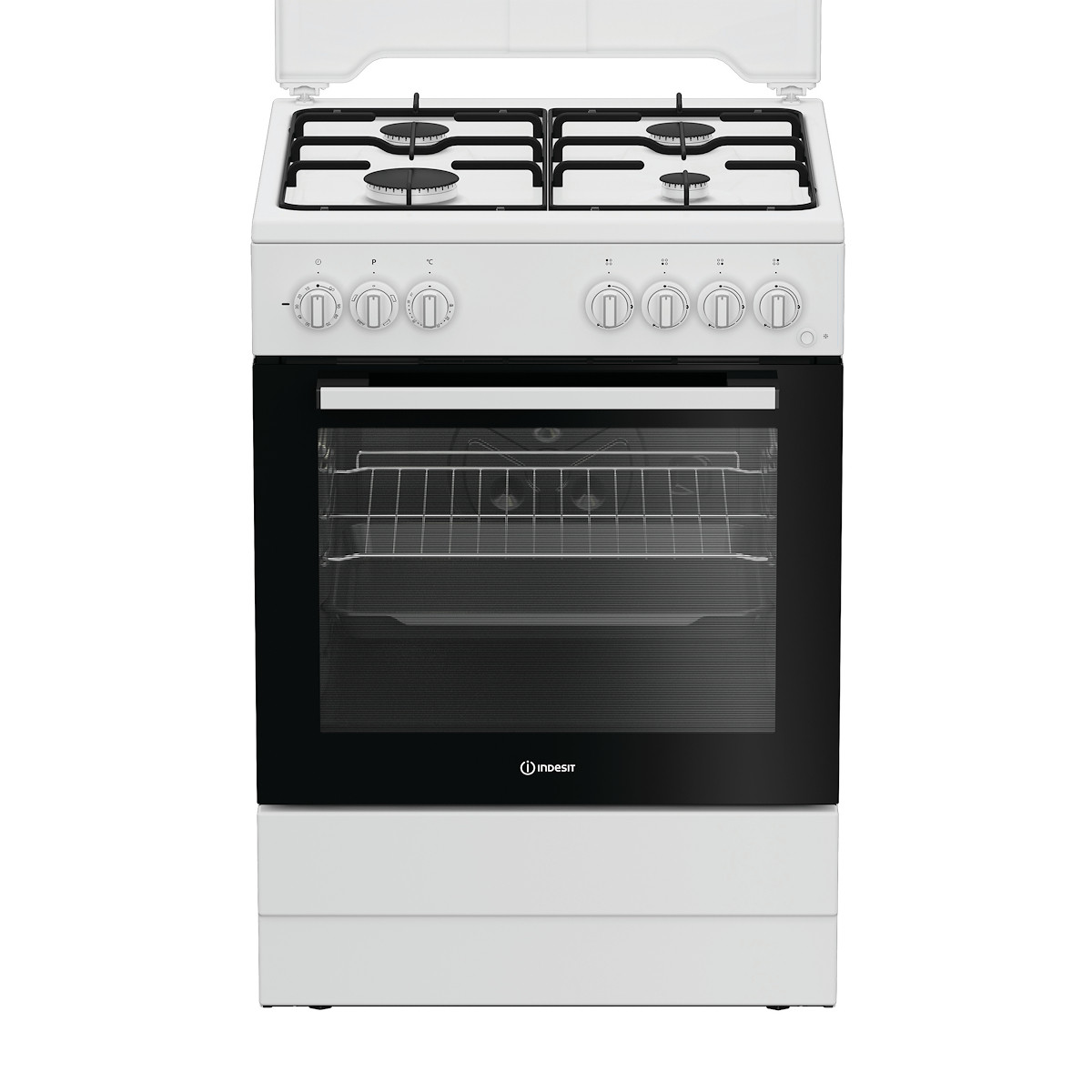 CUISINIÈRE À GAZ INDESIT 4 BRUCK. FOUR ÉLECTRIQUE 73LT 60x60 BLANC I6G3PMW