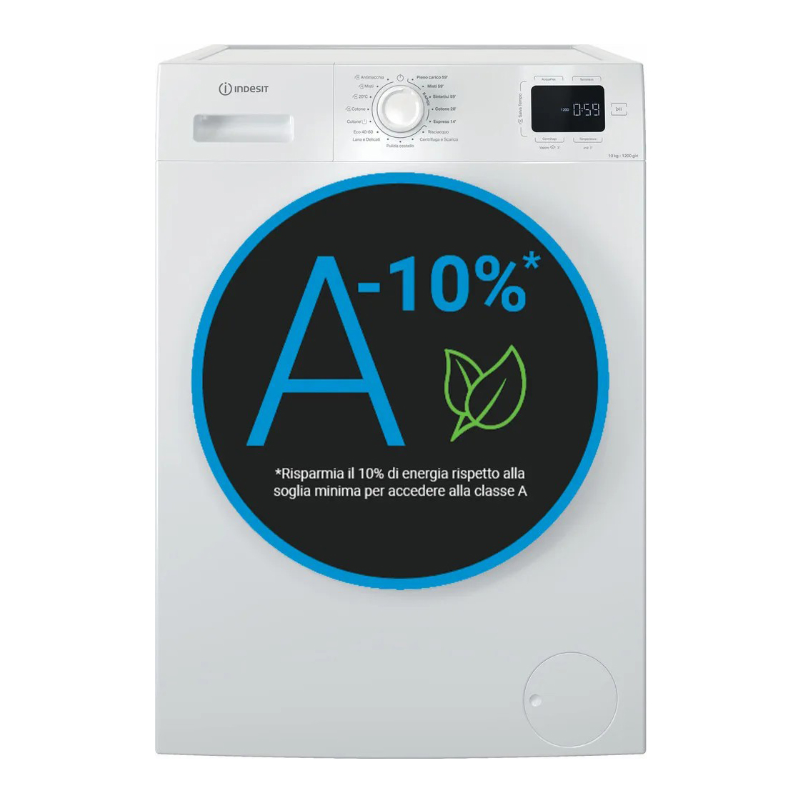 Lavatrice 10 kg Indesit INVERTERA 1200GIRI IM 1072 MY TIME IT