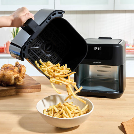 Friggitrice ad aria multiuso Instant Vortex Clearcook 5 litri nera